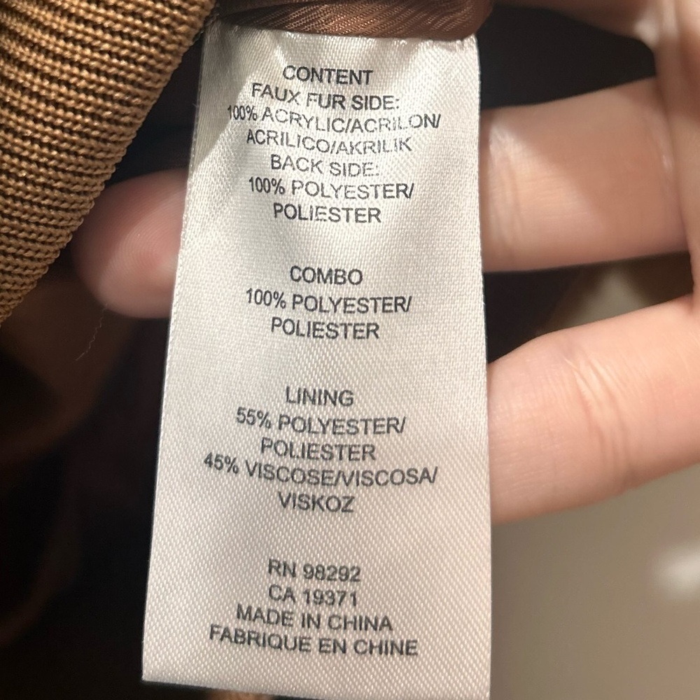 Tibi Luxurious Brown Faux Fur Track Jacket - Picture 6 of 6